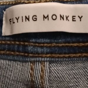 FLYING MONKEY blue denim ripped hem jeans Size 26